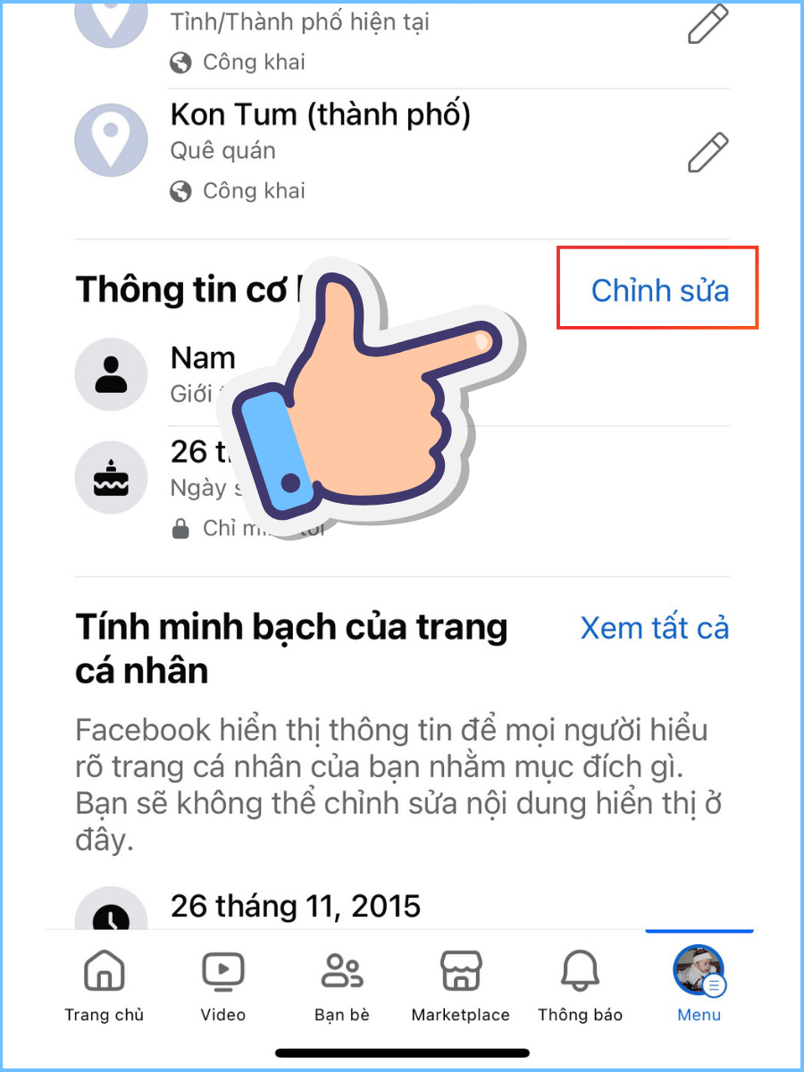 Chọn Chỉnh sửa