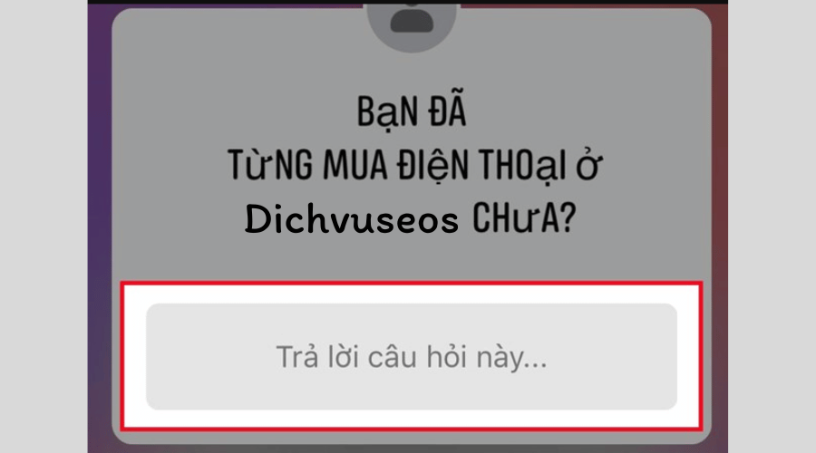 Nhập câu trả lời vào ô Trả lời